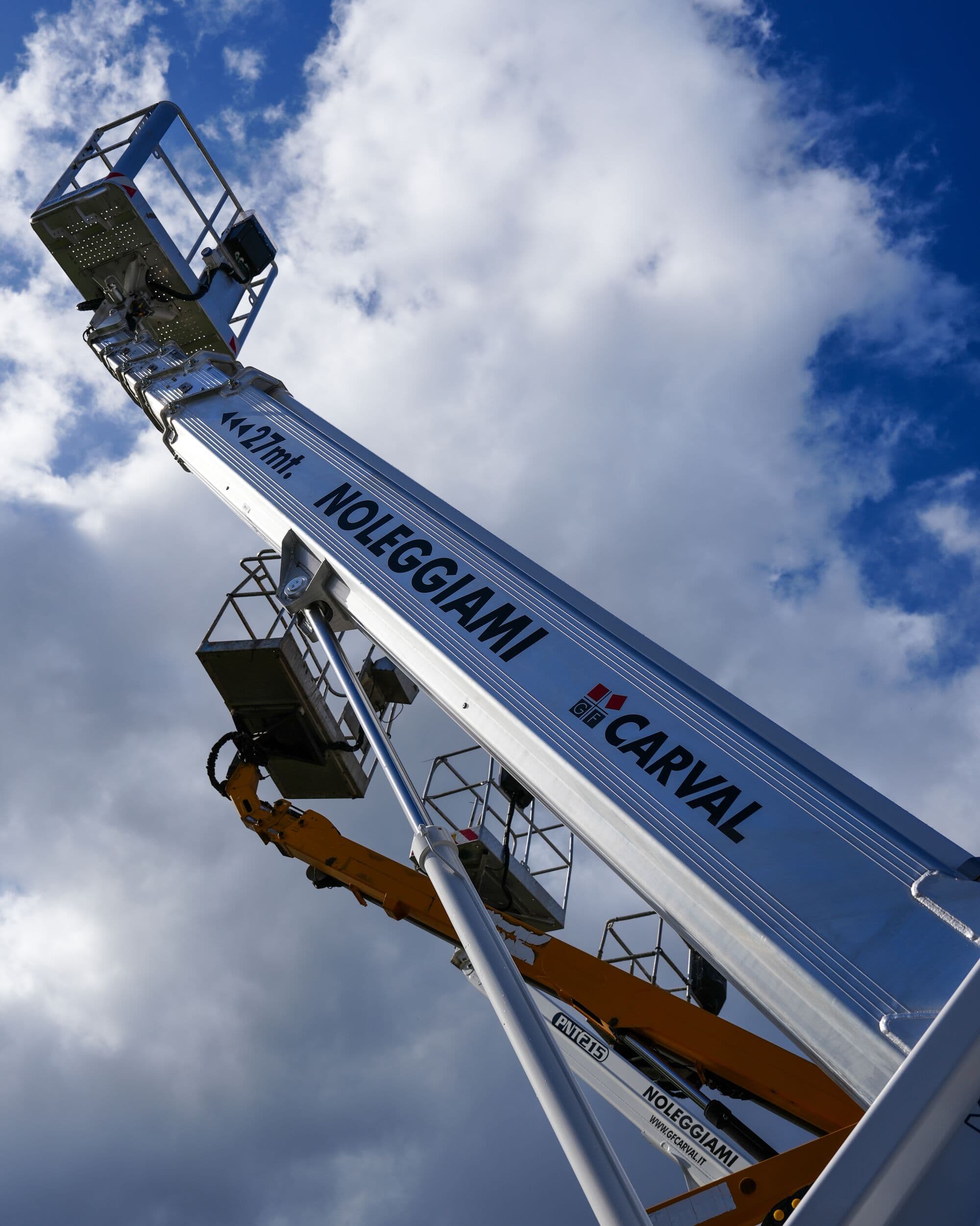 GF Carval aerial platform with the "Rent me" lettering